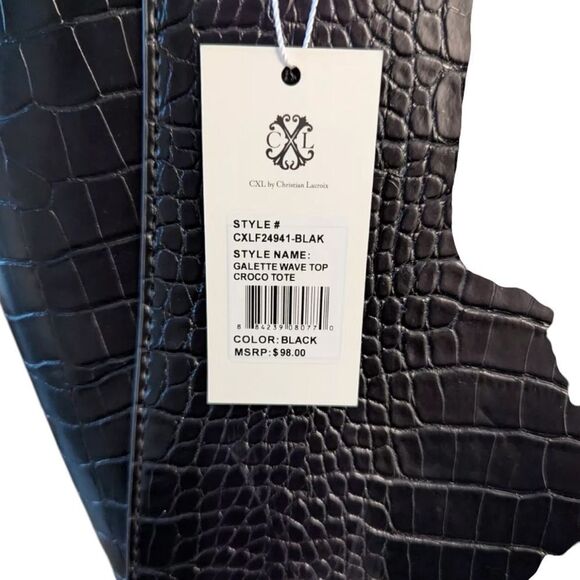 CXL GALETTE WAVE TOTE BY CHRISTIAN LACROIX IN BLACK - Picture 8 of 9